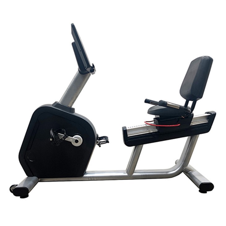 Horizontal magnetic bicycle for commercial fitness centers